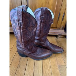 Dan Post Mens Brown Leather Western Cowboy Boots Pointed Toe DP 26623 Size 9 D